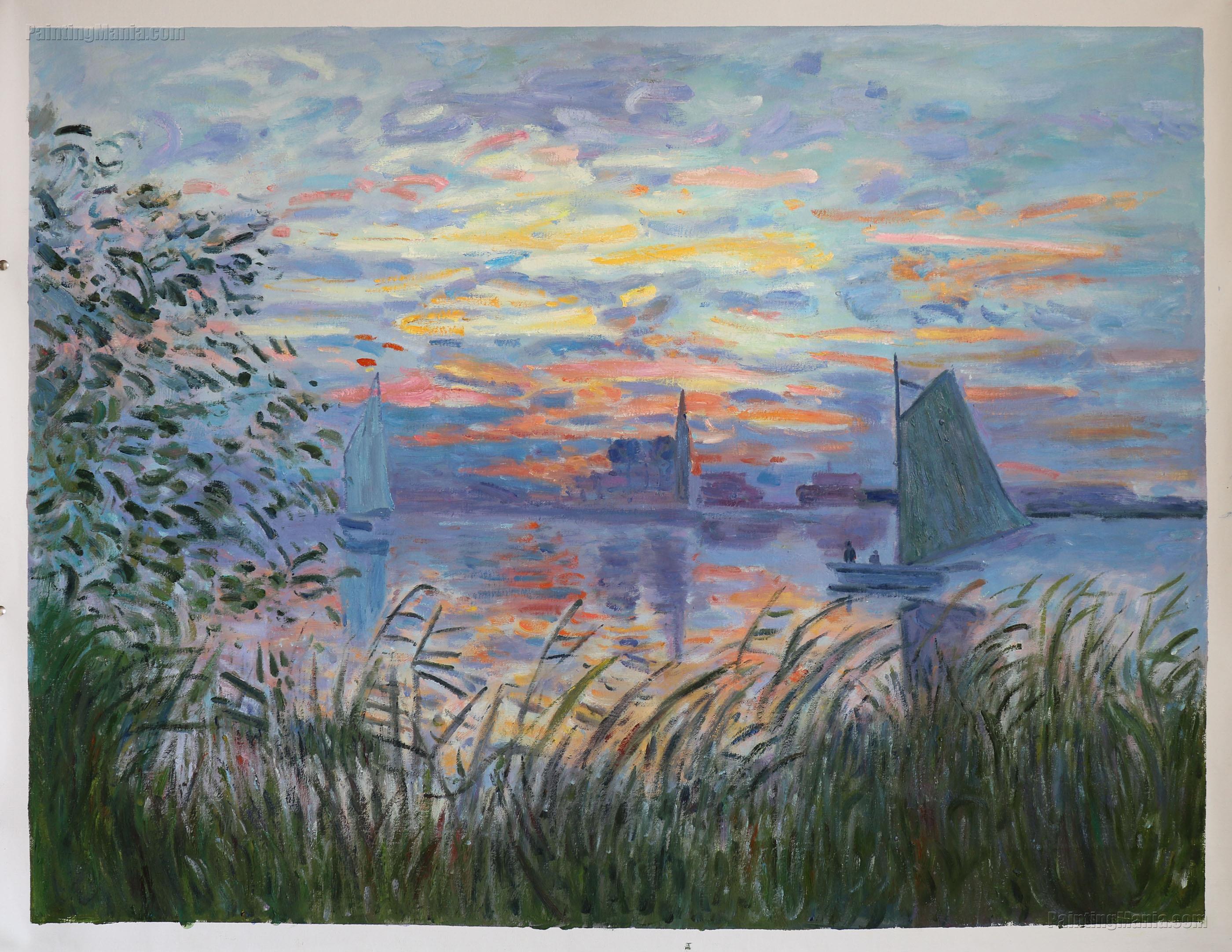 Marine View - Sunset - Claude Monet Paintings