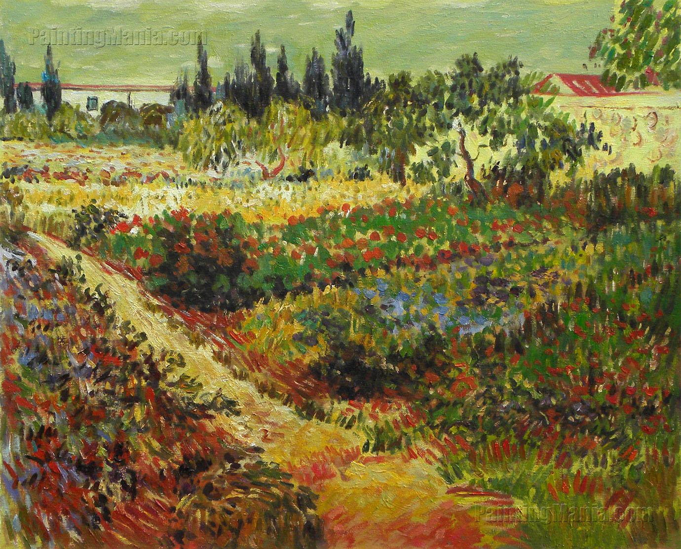 Flowering Garden With Path Vincent Van Gogh Paintings