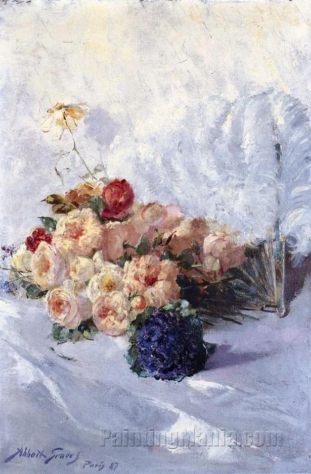 Still Life with Flowers and Fan