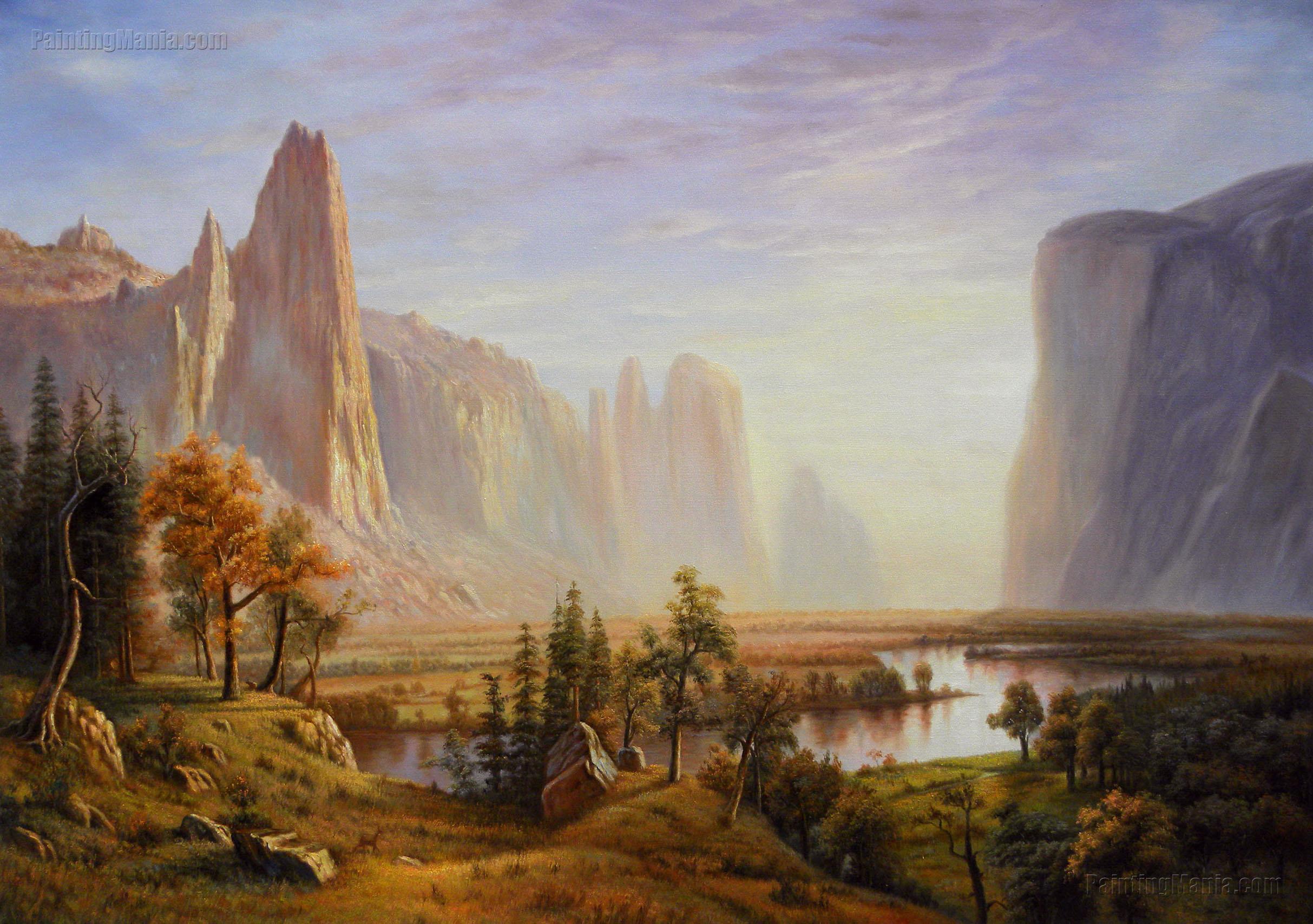 Yosemite Valley Looking Down The Yosemite Valley Albert Bierstadt   Yosemite Valley Looking Down Yosemite Valley 221 33536 