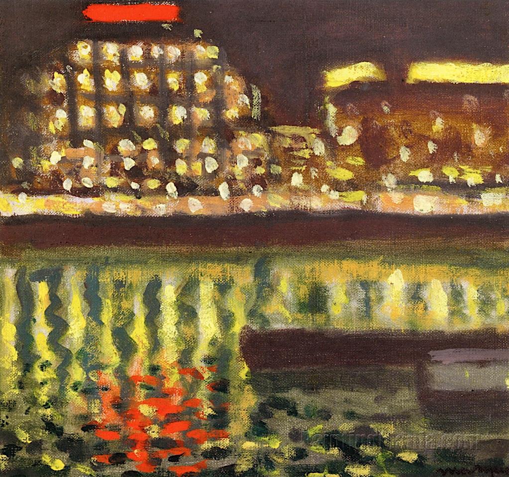 Night, Paris (The Samaritaine)