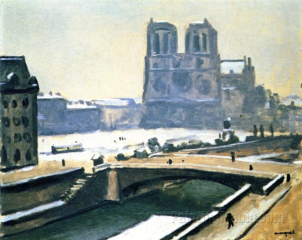 Notre Dame under Snow