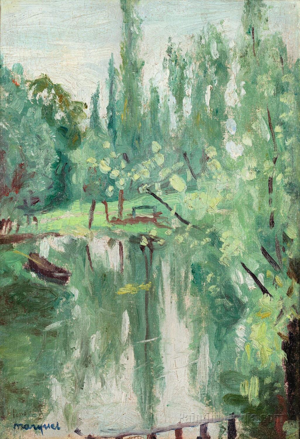 Pond, Forest Landscape