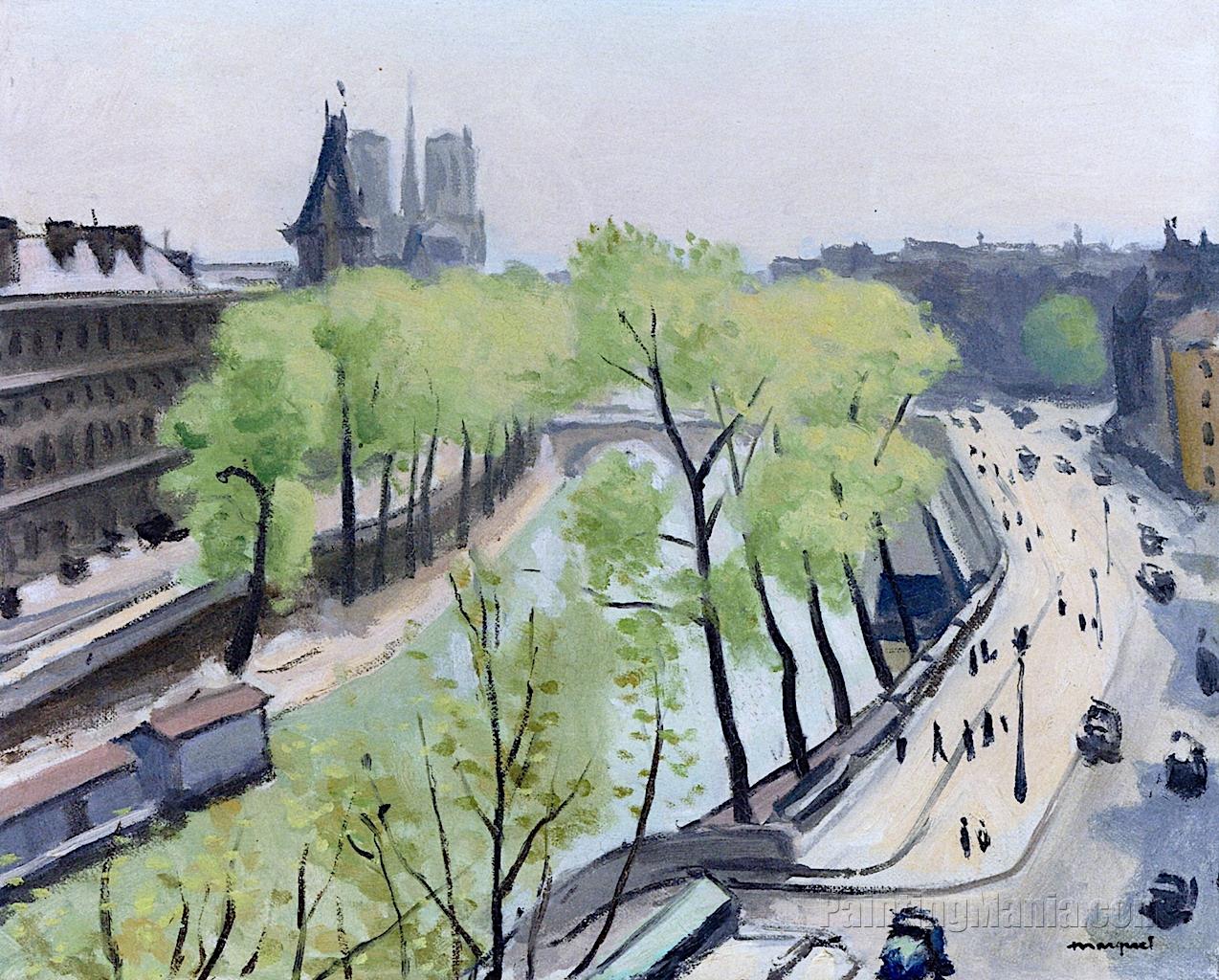 Quai des Grands-Augustins, Spring