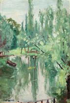 Pond, Forest Landscape