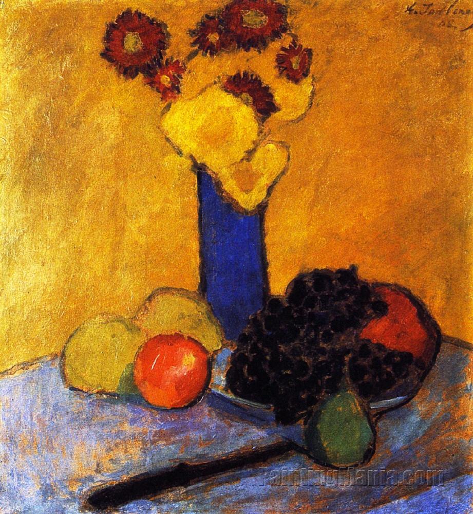 Still Life with Blue Vase