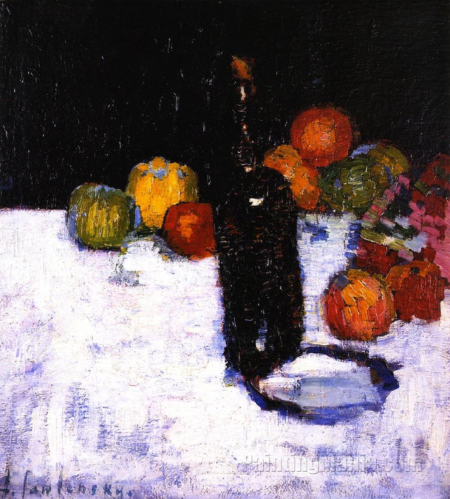 Still Life with Bottle and Apples