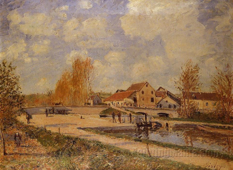 The Bourgogne Lock at Moret, Spring