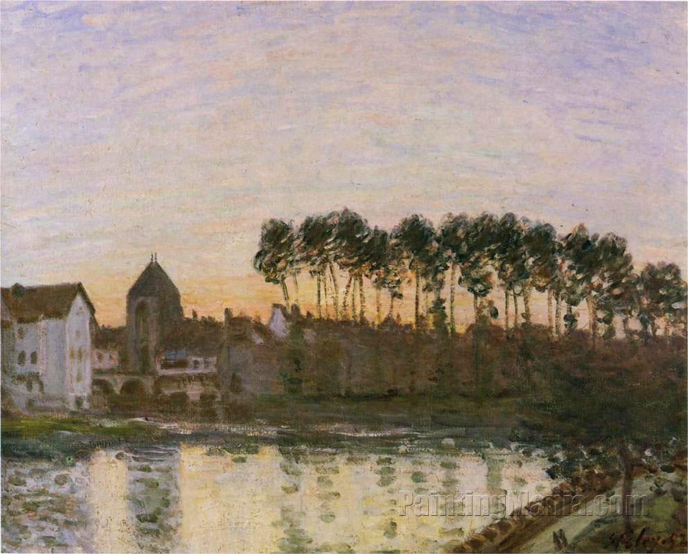 Sunset at Moret 1877