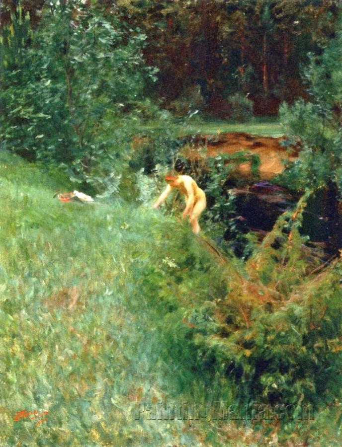 Nude on an Embankment