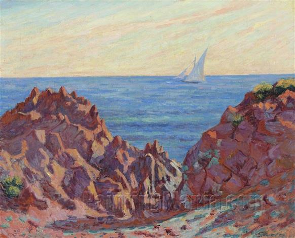 Sailboat in Agay 1905