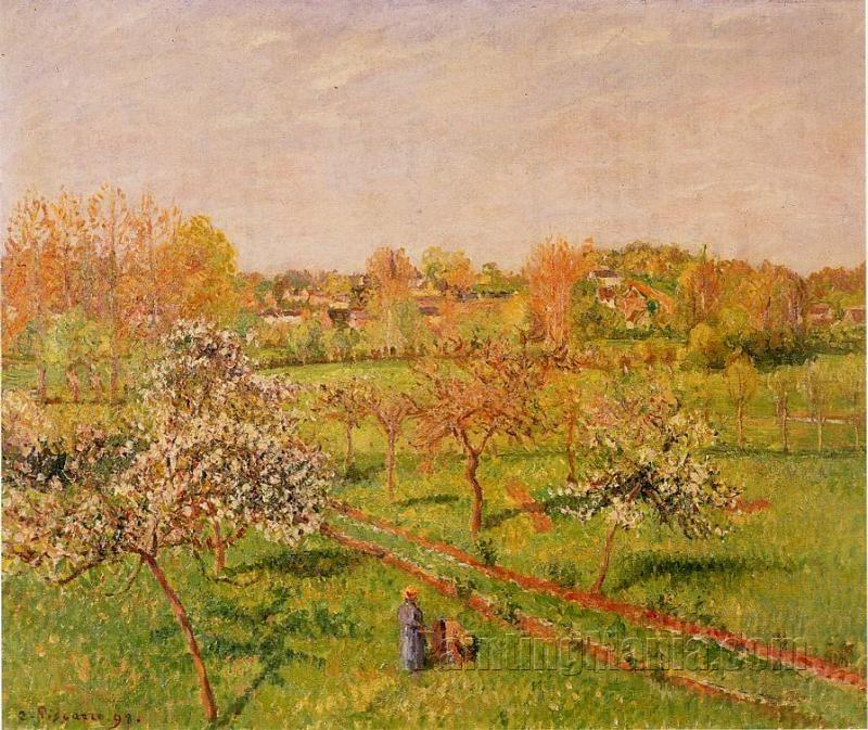 Morning, Flowering Apple Trees, Eragny