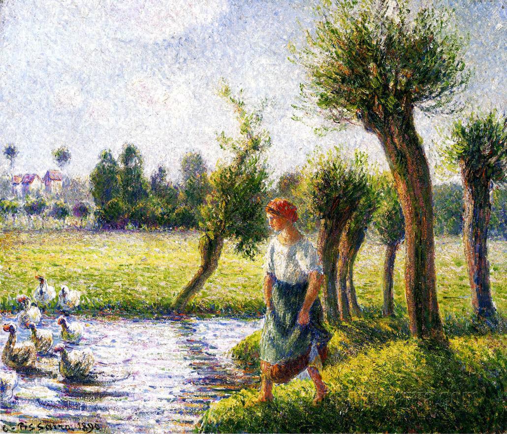 Peasant Woman Watching the Geese