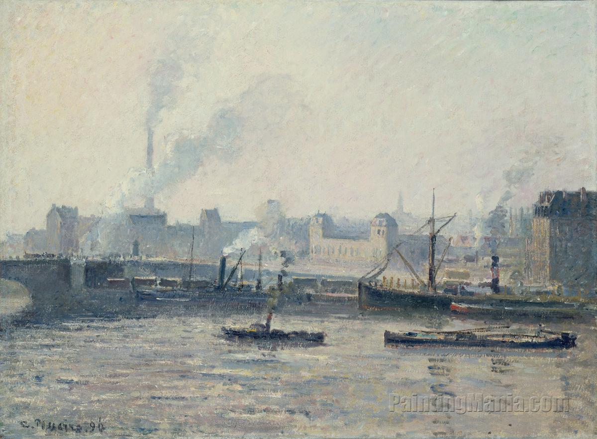 The Saint-Sever Bridge, Rouen: Mist