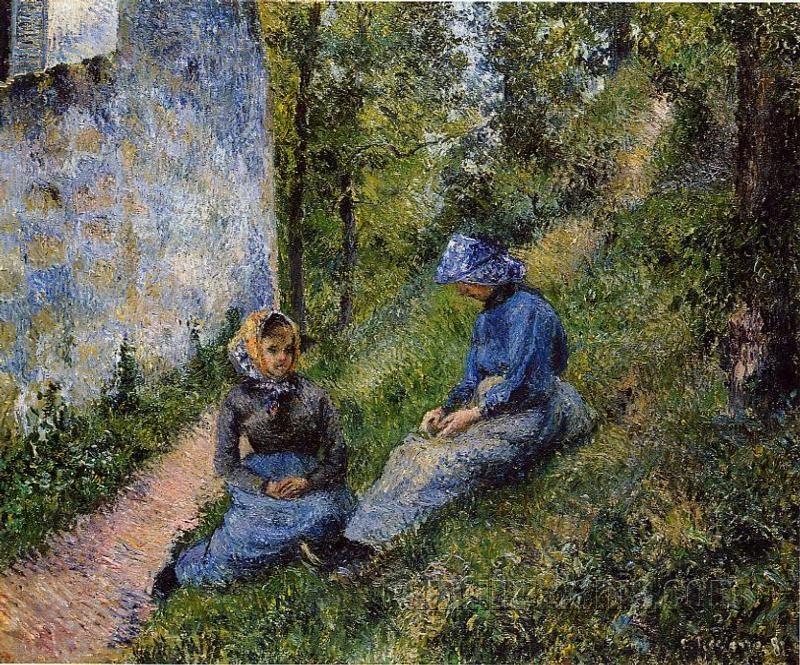 Seated Peasants, Sewing