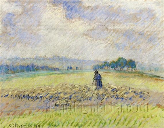 Shepherd and Sheep, Eragny