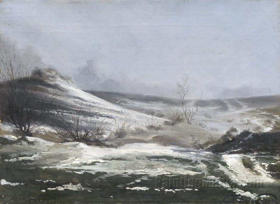 Danish Snowy Landscape