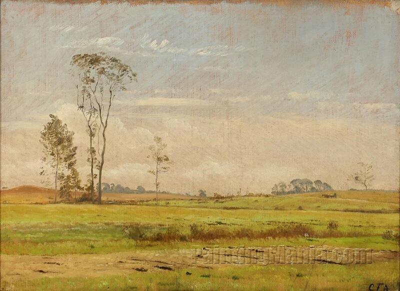 Landscape with Tall Trees in a Field