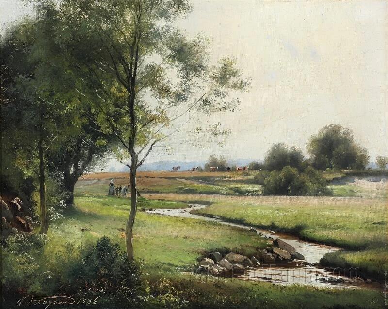 A Stream Winding through Fields and Trees