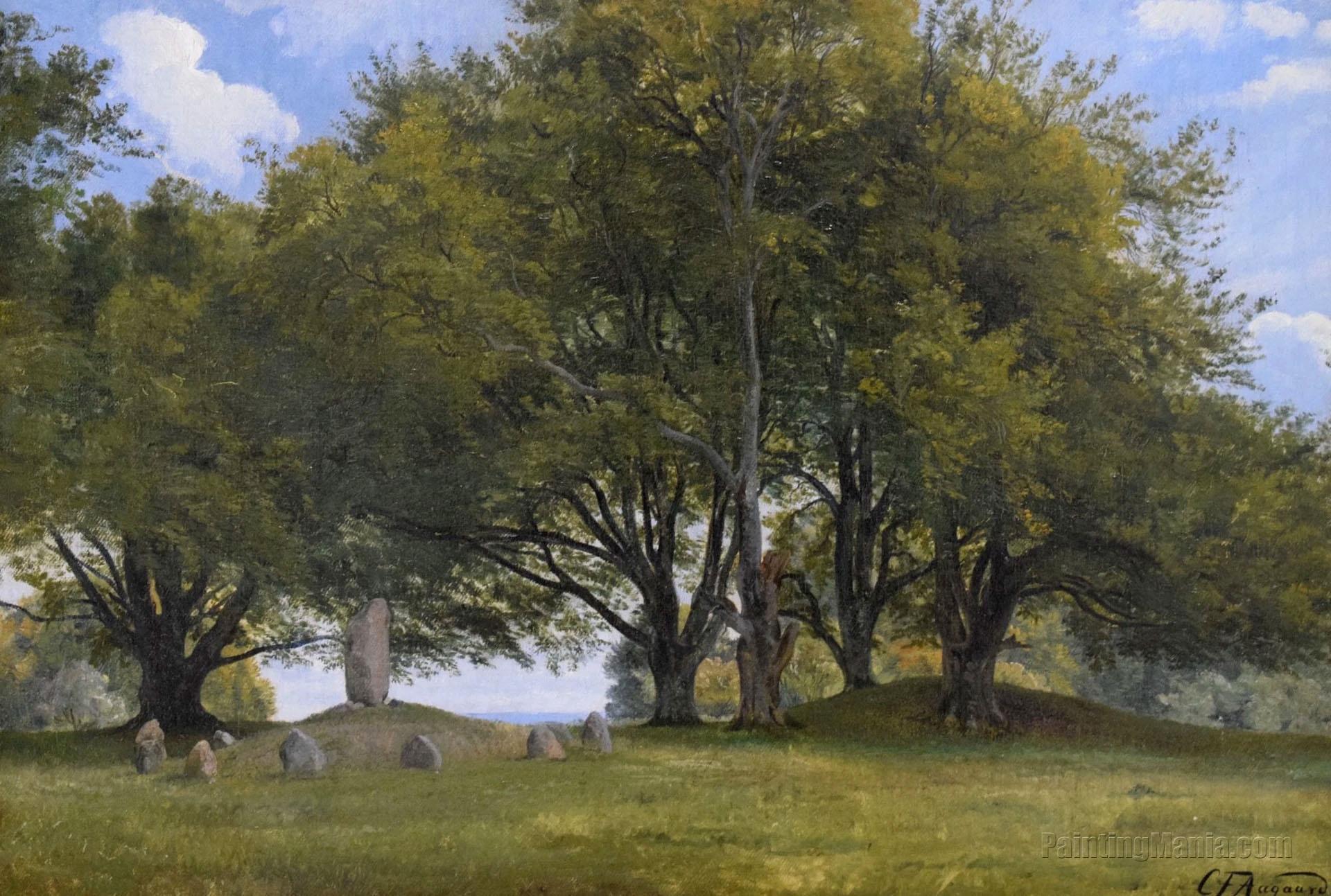 Woodland Landscape with Stone Circle