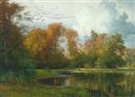 Forest Lake with Autumn Trees