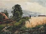 A Summer Landscape with a Farmer in the Field