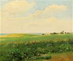 Summer Landscape with Rolling Fields