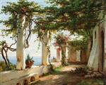 View from a Flowery Pergola towards Mount Vesuvius