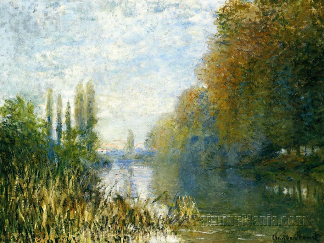 The Banks of The Seine in Autumn - Claude Monet Paintings