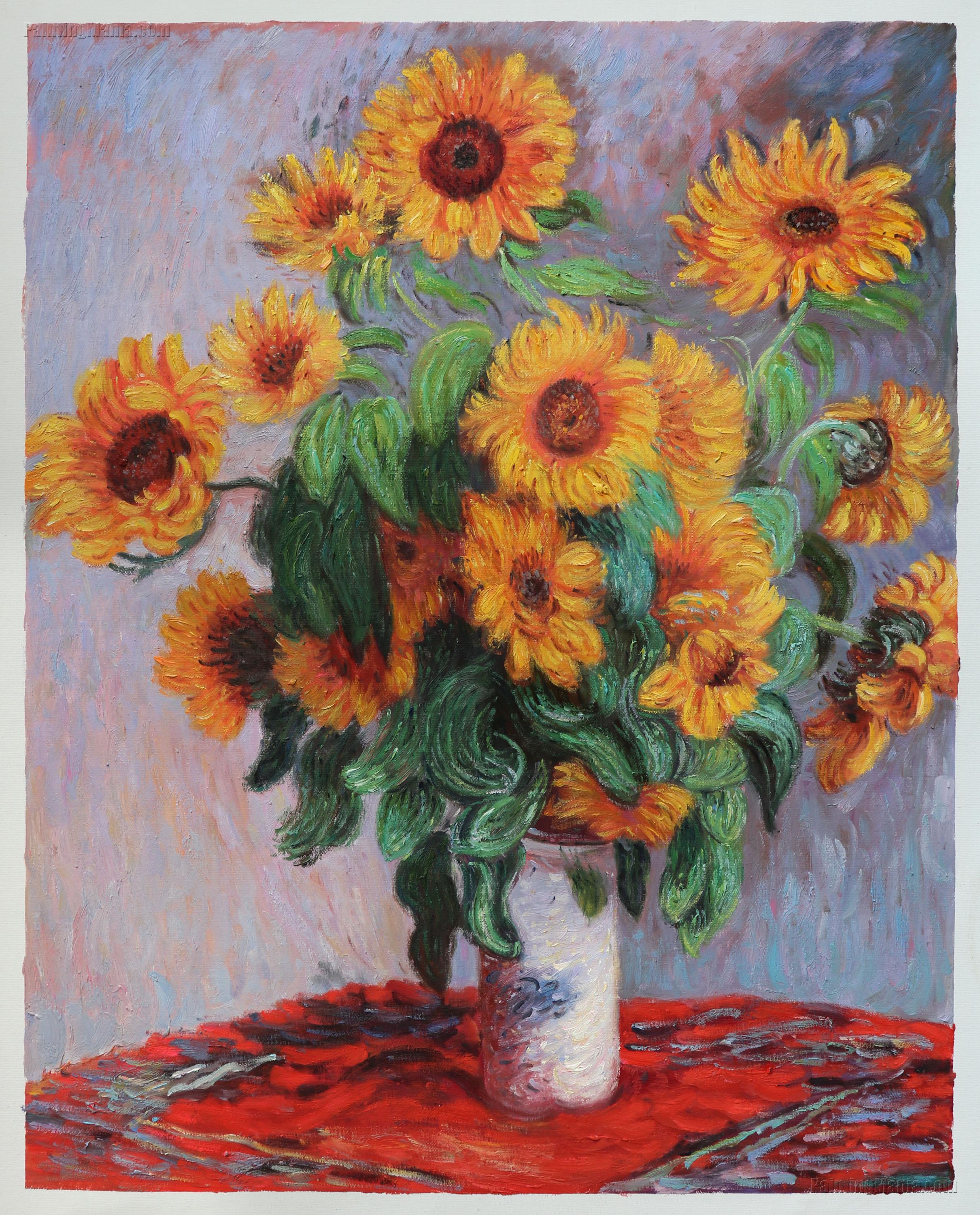 monet sunflower painting