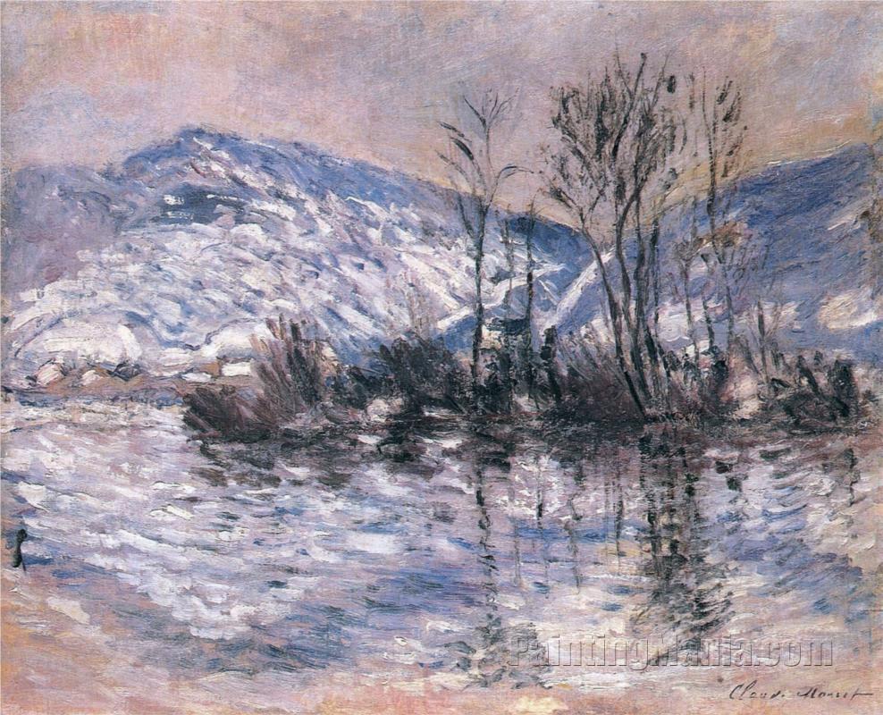 The Seine at Port Villez, Snow Effect 1885