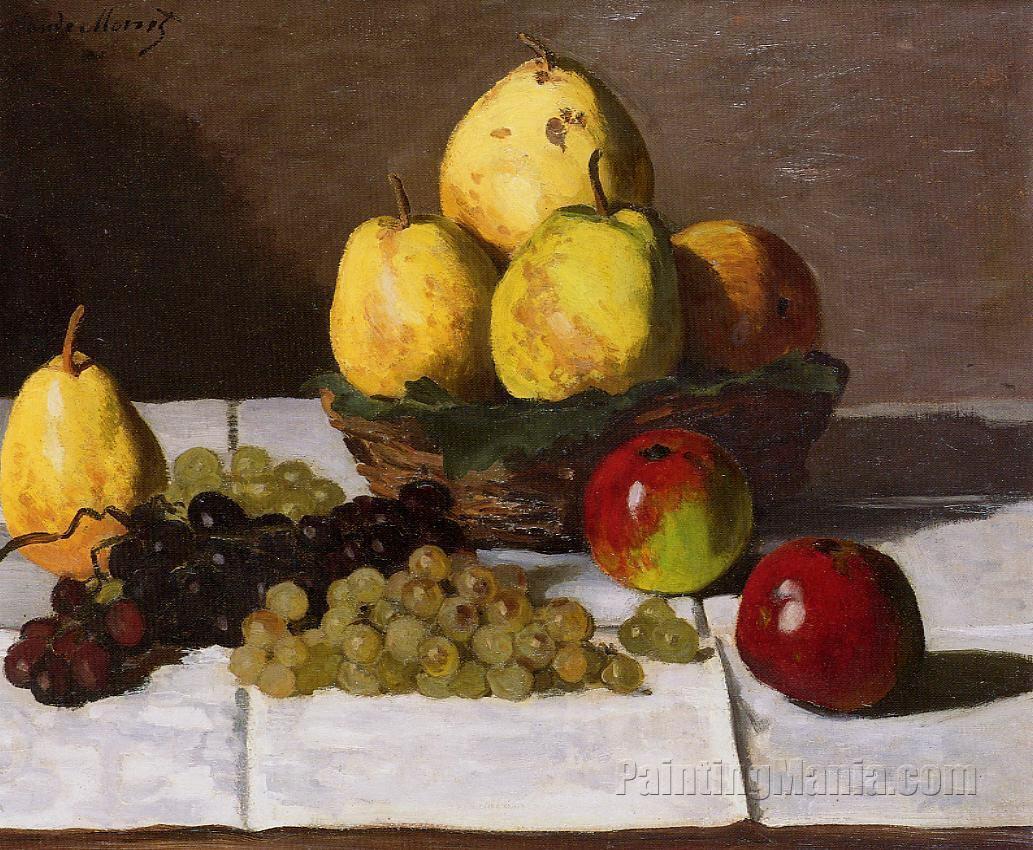 Still Life with Pears and Grapes