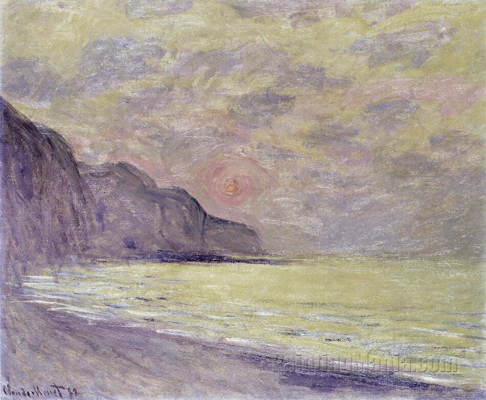 Sunset, Foggy Weather, Pourville