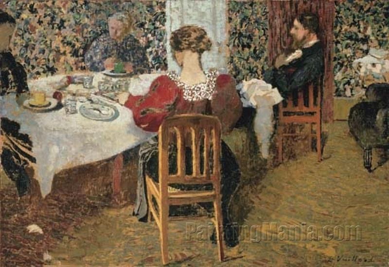 La table, la fin du dejeuner chez Madame Vuillard