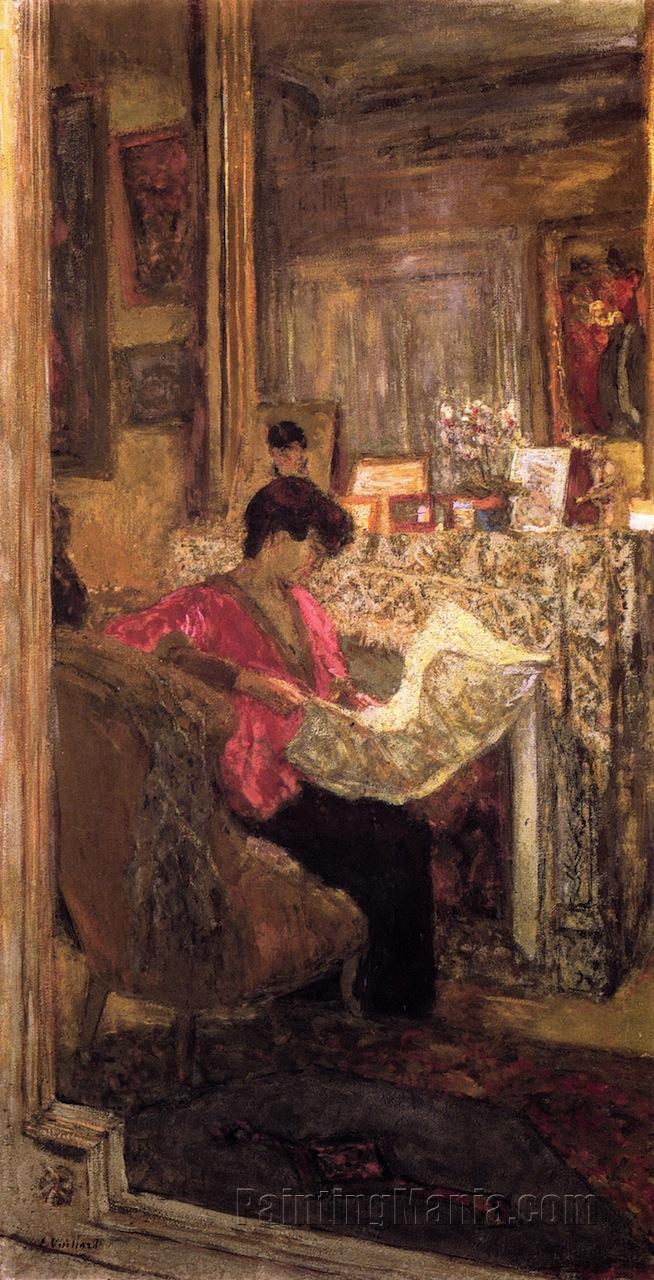 Lucy Hessel Reading the Newspaper, rue de Naples