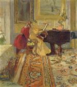 The piano Lesson, Madame Arthur Fontaine and Her Daughter