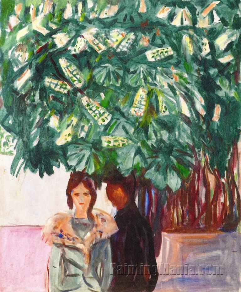 Encounter beneath the Chestnut Tree 1937 Edvard Munch Paintings