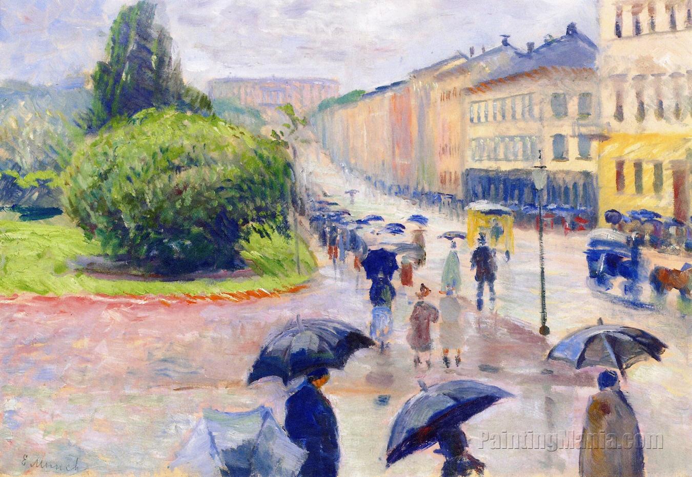 Karl Johan in the Rain