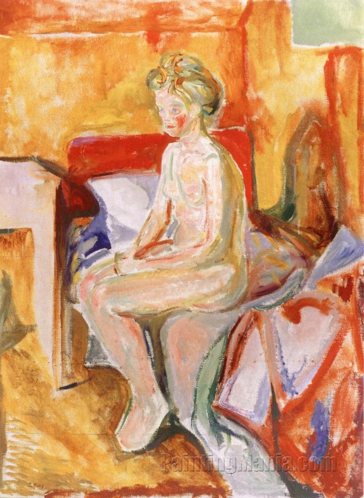 Seated Nude on the Edge of the Bed