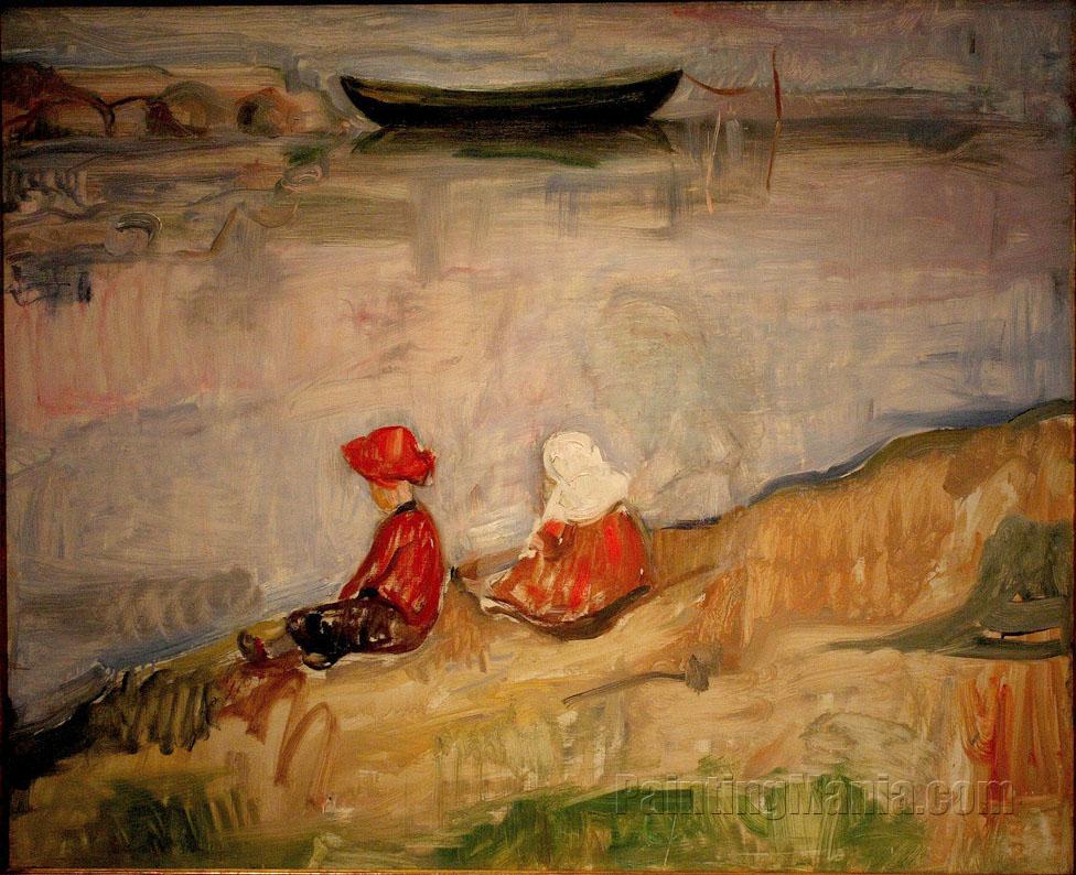 Two Children at the Beach