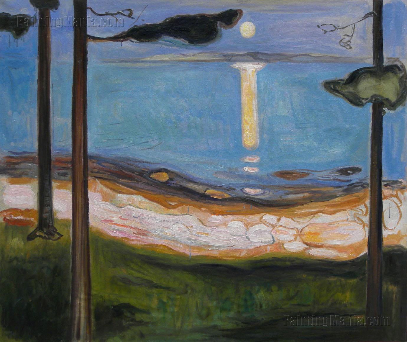 Moonlight - Edvard Munch Paintings