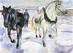 Horse Team in Snow 1923