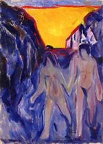 Naked Man and Woman, Walking