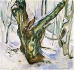 Rugged Trunk in Snow 1923