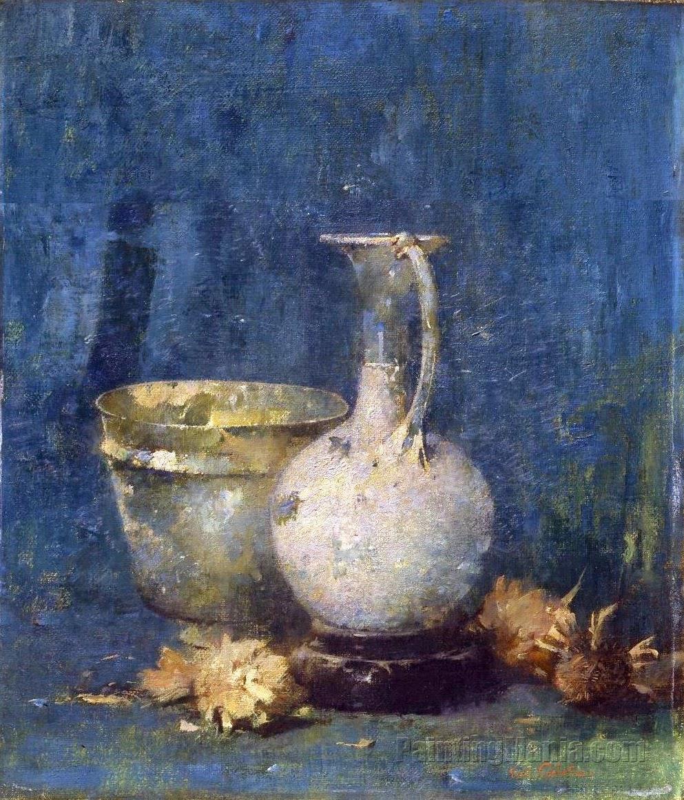 Emil Carlsen~Still Life--Brass and C - Old master - Paintings & Prints,  Ethnic, Cultural, & Tribal, African American - ArtPal