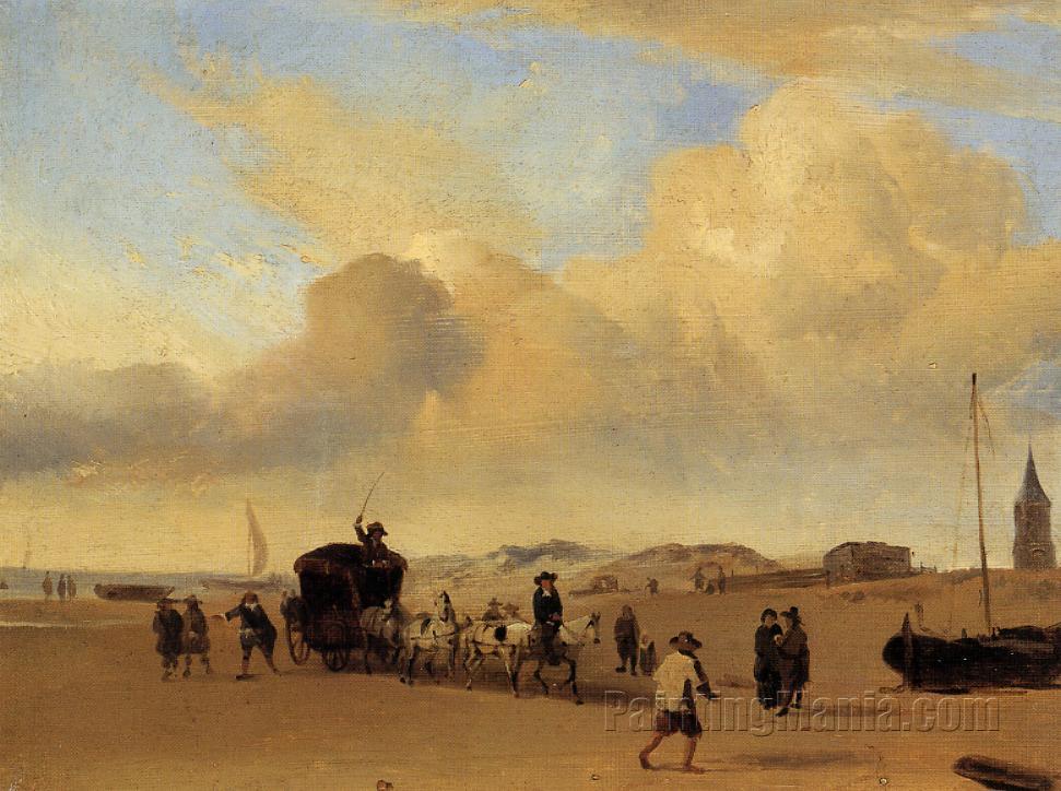 The Beach at Scheveningen (after Adriaen van de Valde)