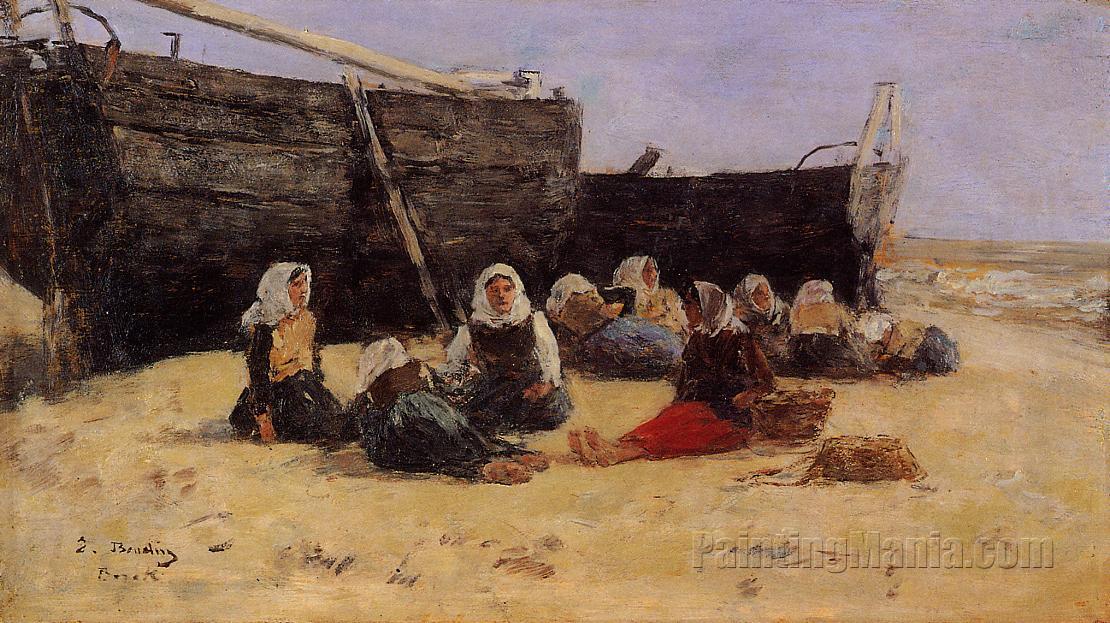 Fishwomen Seated on the Beach at Berck