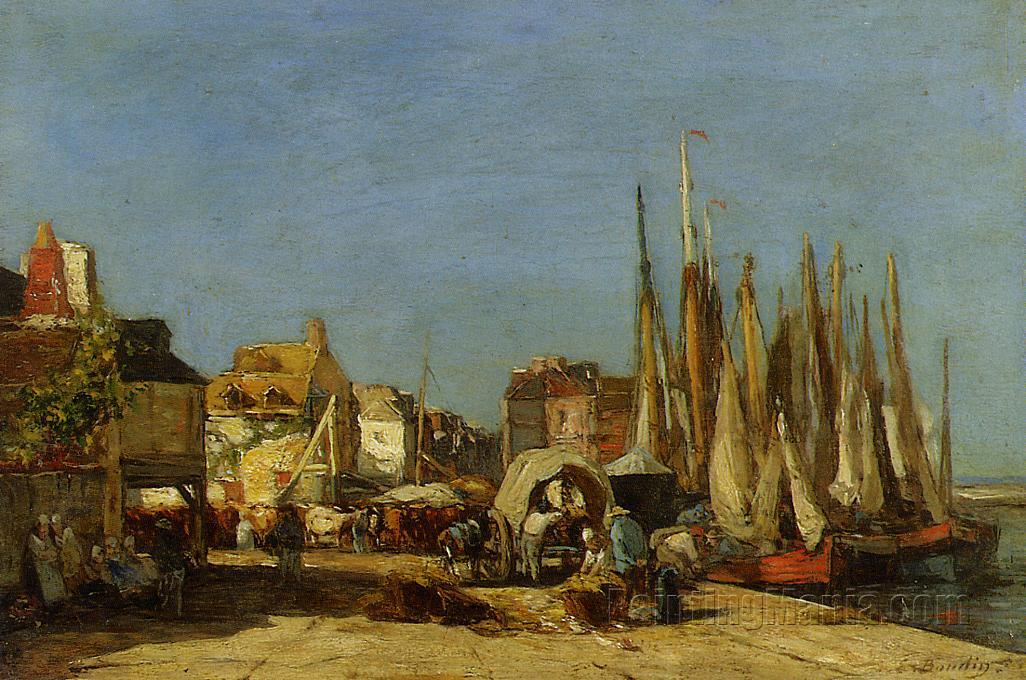 Honfleur, the Quarantine Dock and the Cattle Market