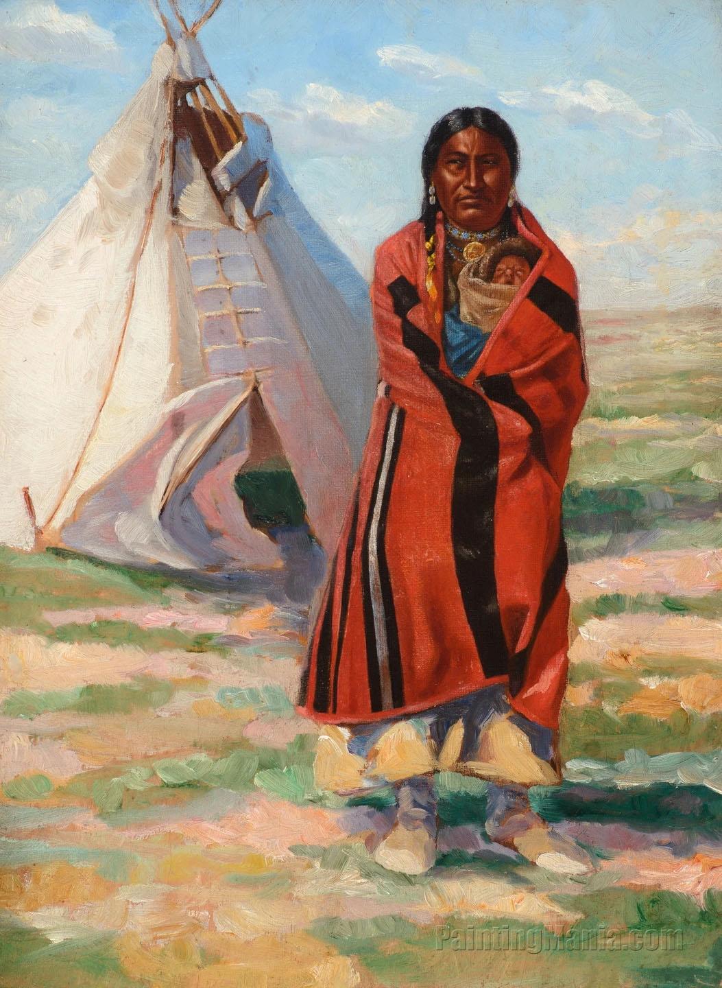 Sioux Woman and Baby