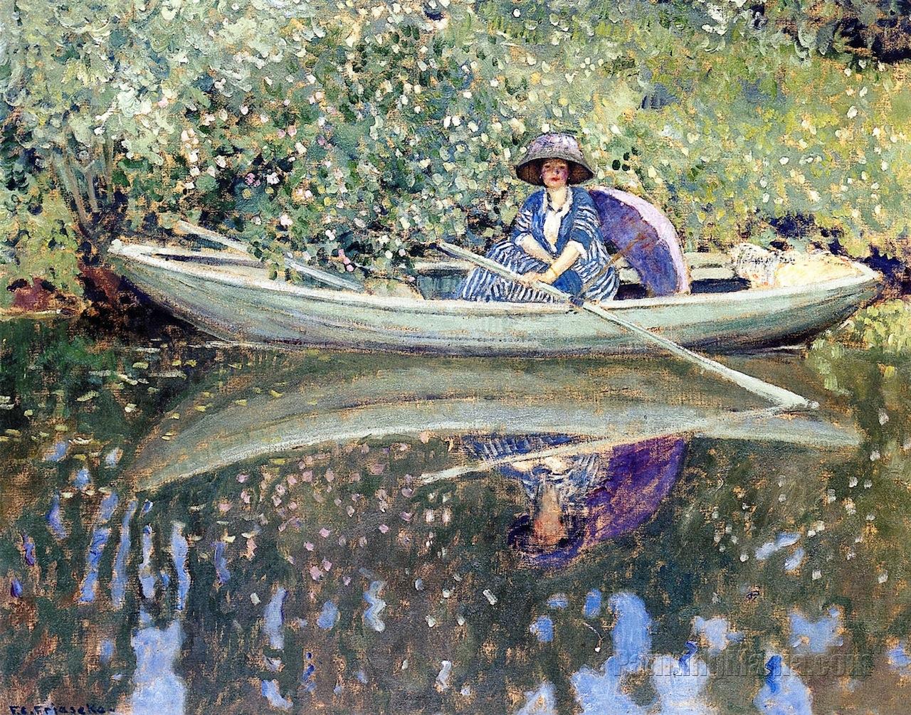 On the River - Frederick Carl Frieseke Paintings